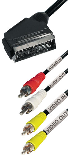 Kabel SCART / CINCH AV in out  2m  mono