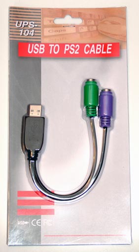 Adapter USB A-m / PS/2-ž x2