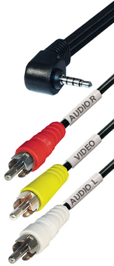 Kabel 3,5mm stereo 4pin-m / CINCH-m x3 5m