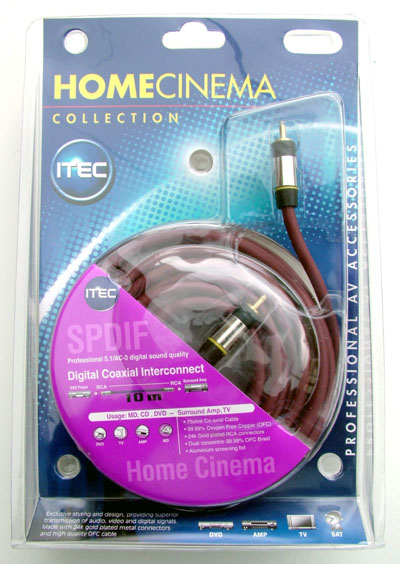 Kabel CINCH mono audio video 10m Home Cinema