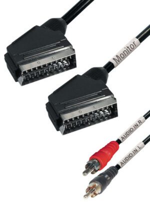 Kabel SCART + 2 CINCH audio OUT 2m