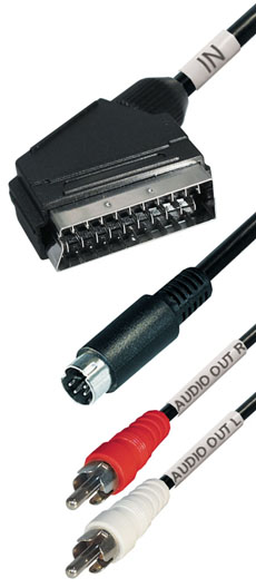 Kabel S-Video-m + 2CINCH-m / SCART-m   2m