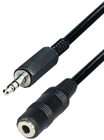 Kabel 3,5mm stereo-m / ž  5m AUX  produžni