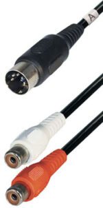Kabel 5pin DIN audio DIN-m / 2 CINCH-ž 0,2m