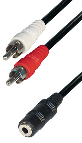 Kabel 3,5mm stereo-ž / 2 CINCH-m  0,2m adapter