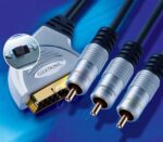 kabel SCART / CINCH AV composit prekidač 1,5m CLICKTRONIC