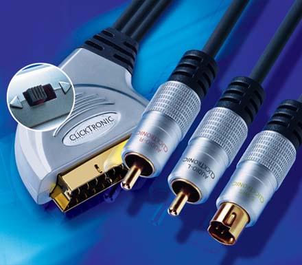 Kabel SCART / S-Video, composite audio 1,5m CLICKTRONIC
