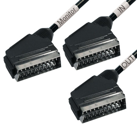 Kabel SCART-m x3 monitor OUT  2m