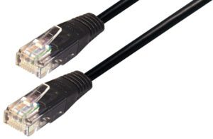 Patch kabel CAT5e  U/UTP  1m crni