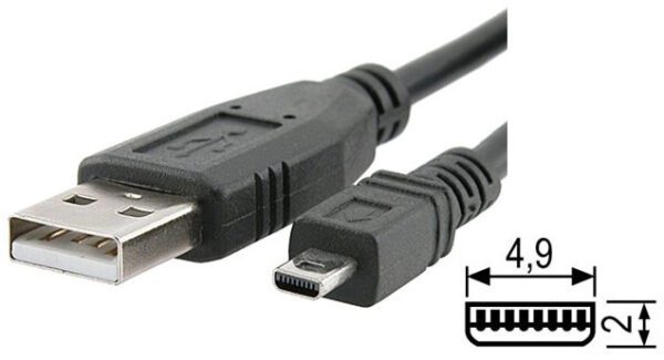 USB kabel USB A-m / USB Mini-m 8pin 2m