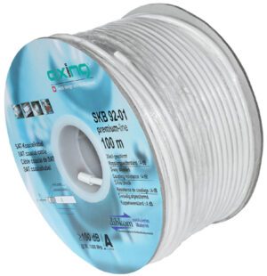 Koax kabel 75ohm 2 shield Cu 100m AXING SKB 92-01