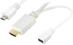 Adapter USB Micro-m / HDMI-m A + USB Micro-ž MHL