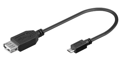 USB kabel USB A-ž / USB Micro B-m 0,2m OTG adapter