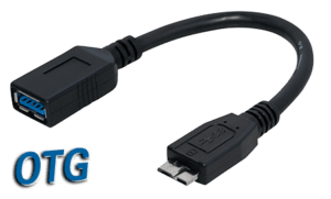 USB kabel USB A-ž / USB Micro B-m 0,1m OTG adapter