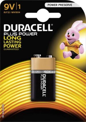 Baterija 9V block 6LR61 Duracel Plus