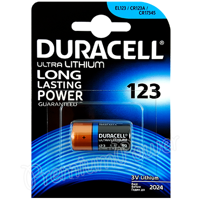 Baterija 3V CR123A DL123 Duracell Ultra Photo