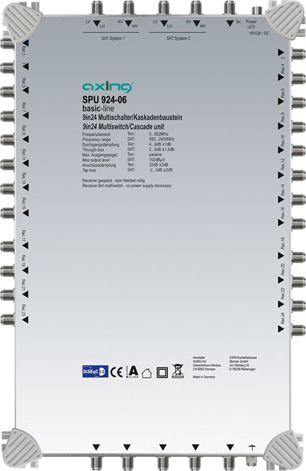 Multiswitch 9/24 basic  line AXING SPU 924-06