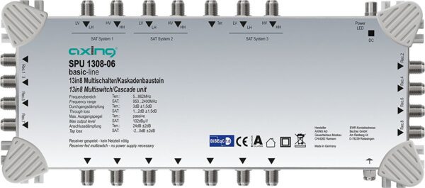 Multiswitch 13/ 8  basic  line AXING SPU 1308-06