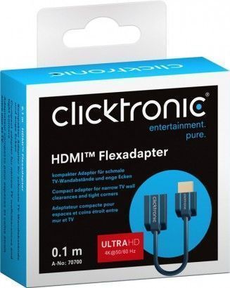 Adapter HDMI-m / HDMI-ž  0,1m CLICKTRONIC 70700