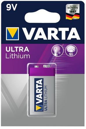 Baterija 9V block V6F22/9V (6122) Lithium VARTA Professional