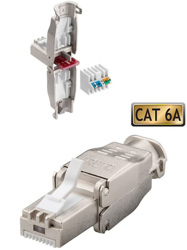 konektor RJ45 CAT6A STP oklopljen, bezalatno sp., max kabel 9mm, metal