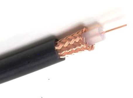 Koax kabel 75ohm RG59 B/U MIL  1m
