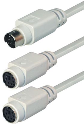 Adapter PS/2-m / 2 PS/2-ž kabel 0,2m