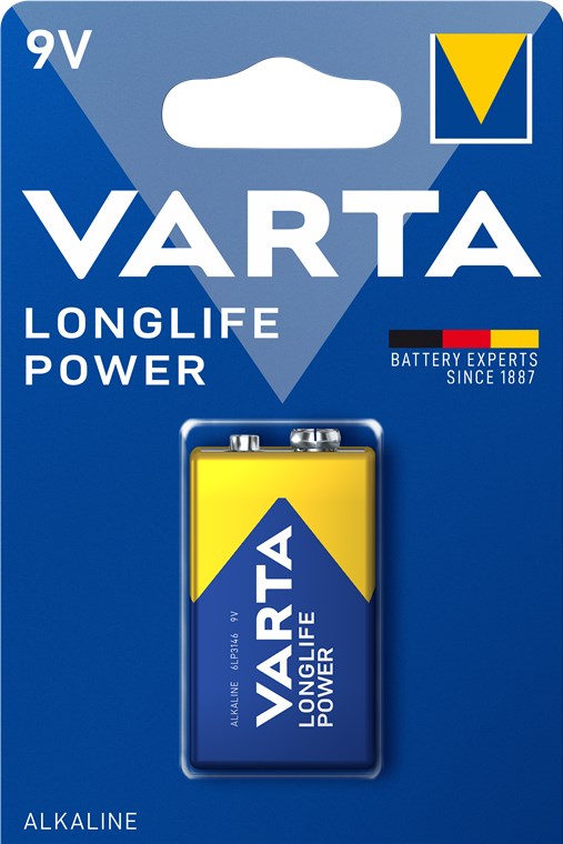 Baterija 9V block 6LR61 6LP3146 4922 Varta Longlife Power