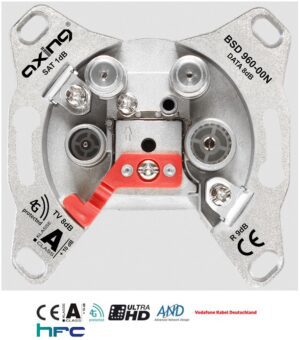 Antenska utičnica TV/FM/SAT/DATA završna AXING BSD 960-00N