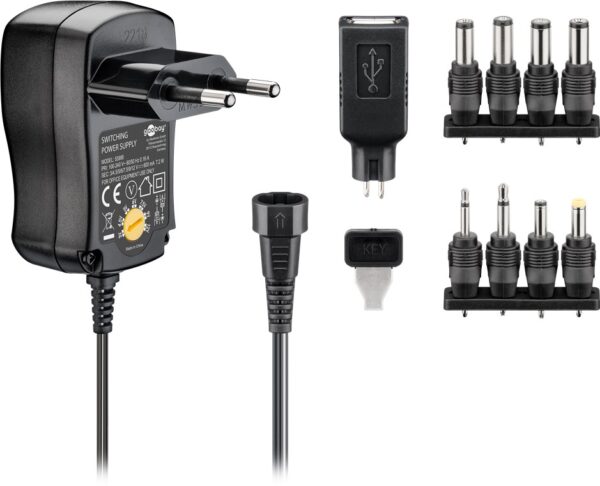 AC/DC adapter univerzalni 3-12V max 0,6A 7,2W