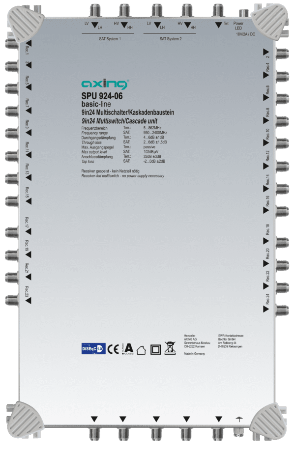 Multiswitch 9/24 basic line AXING SPU 924-06