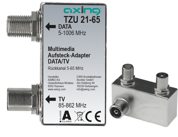 TZU21-65_1 Multimedia adapter DATA / TV za kabel modem AXING TZU 21-65