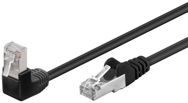 Patch kabel CAT5e F/UTP  0,5m kutni/ravni crni