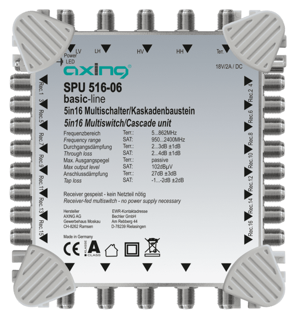 Multiswitch 5/16 basic line AXING SPU 516-06