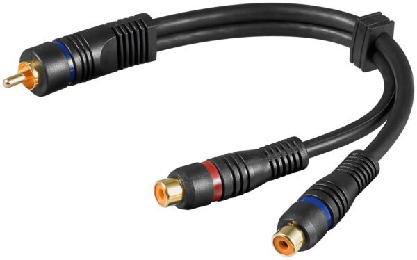 Kabel Y CINCH mono-m na stereo-ž 0,2m Home Cinema