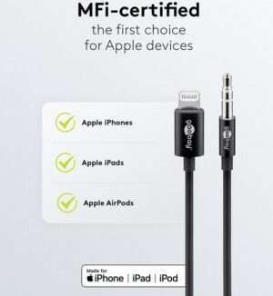 Kabel IPhone Apple Lightning / Audio 3,5mm 1m