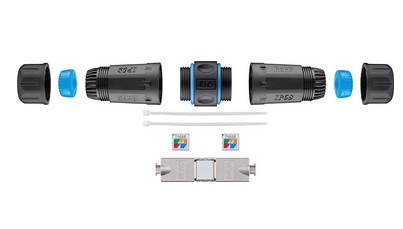 TI15-44414 LAN spojnica vodonepropusna bezalatni spoj CAT6A STP IP68