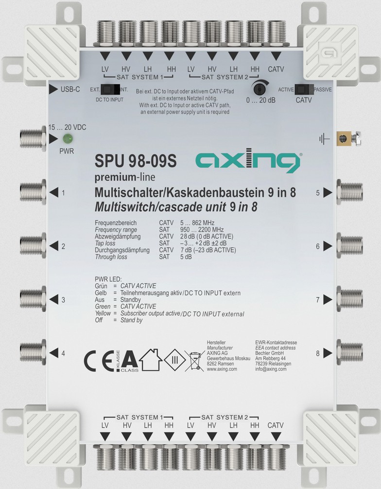 SPU98-09S Multiswitch 9/ 8 premium line AXING SPU98-09S