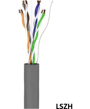 Kabel CAT6 U/UTP kruti Cu neoklopljen LSZH negorivi PVC 100m